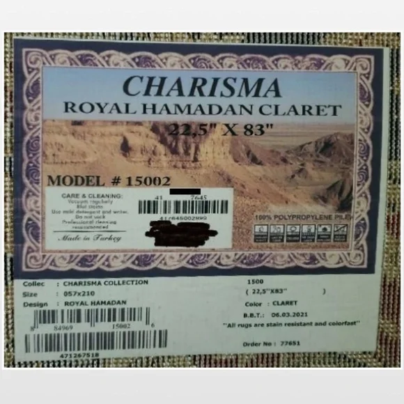 1.87’X6.91’ Red Turkish Runner Rug